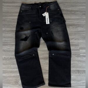 Men's Purple Black Jeans